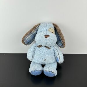 Carter’s Rare Blue Puppy Dog 10” Carters Plush Brown Bow Barking Sound Works